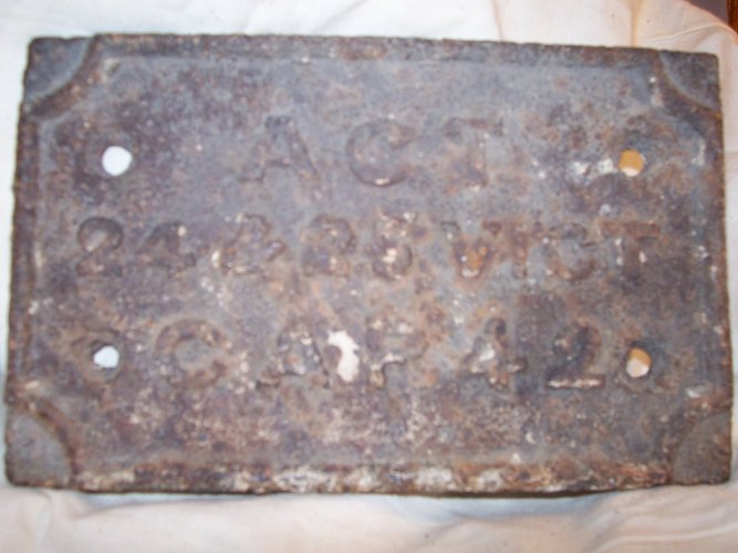 Correction plate on Post No 75