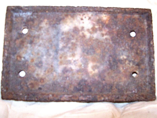 Rear view of correction plate from Post No 75